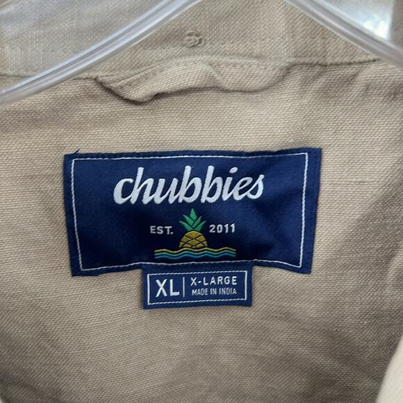 Chubbies Men's The Expert Canvas Friday Shirt - Tan - XL - NWT - Picture 6 of 9